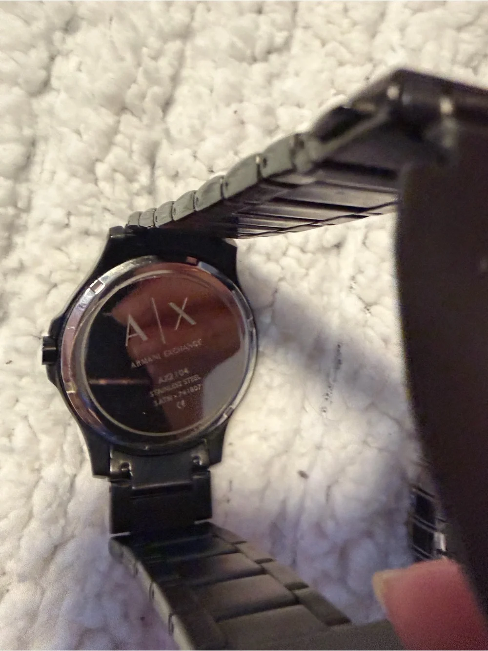 Armani Exchange Black Ion-Plated Men’s Bracelet Watch